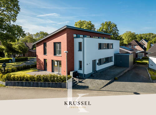 Herzlich willkommen bei KRÜSSEL IMMOBILIEN - NEU: Modernes Doppelhaus mit hochwertiger Ausstattung in Top-Lage!