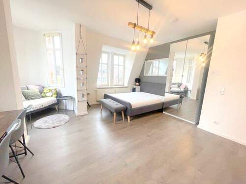 AnKaSa Immobilien GmbH Maklerempfehlung Leipzig_1 RWE Karl-Heine-Straße_DG_EBK_Wohn-Schlafbereich - 