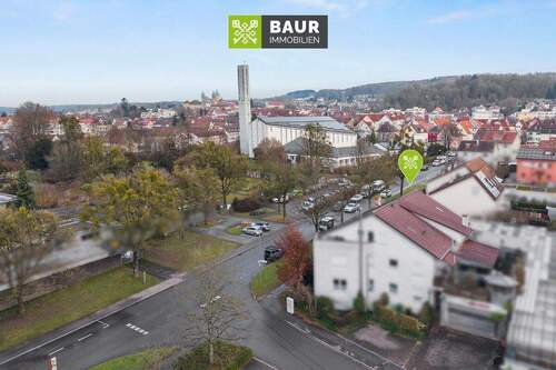 Luftaufnahme - 3 Zimmer Etagenwohnung in Weingarten