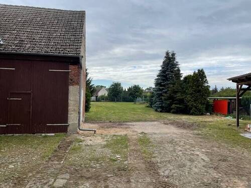 Blick auf das hintere Grundstück - Einfamilienhaus mit 90,00 m&sup2; in Wenzlow zum Kaufen