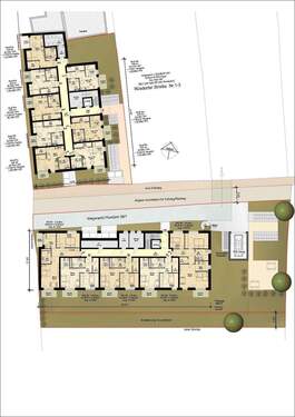 Lageplan Baukörper Erdgeschoss - 