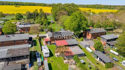 Außenansicht Drohne 2 - 4 Zimmer Doppelhaushälfte in Velgast/ Hoevet