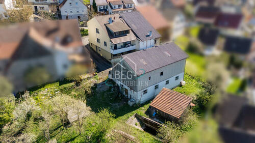 Vogelperspektive - Einfamilienhaus mit 136,10 m&sup2; in Künzelsau zum Kaufen