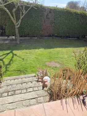 von der Terrasse in den Garten - 