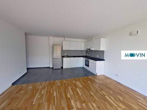 Ansicht II: Wohn- und Esszimmer mit offener Küche - 3 Zimmer Etagenwohnung in Hannover