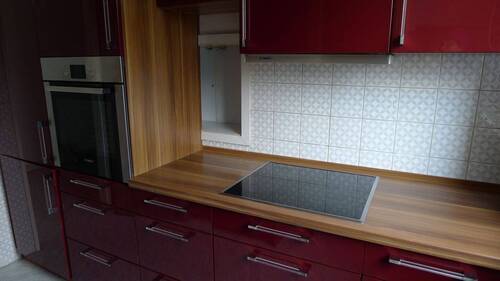 Einbauküche in rot - 