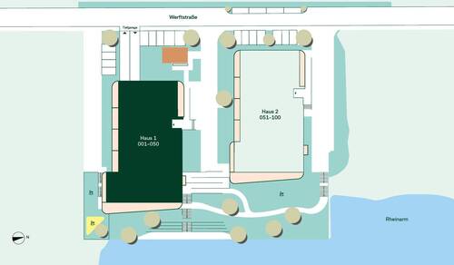 Lage des Mehrfamilienhauses 1 - 