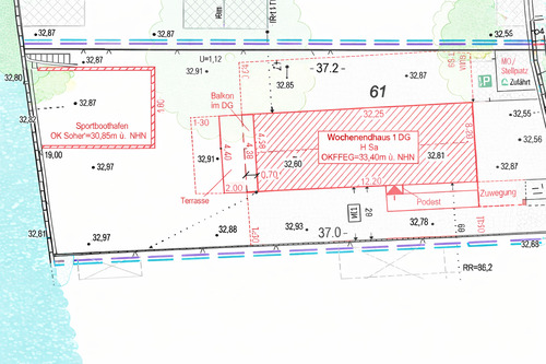 Lageplan zur Baugenehmigung - 