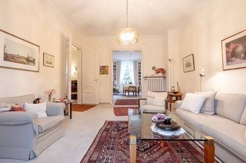 Wohnzimmer EG Ansicht I - Mehrfamilienhaus, Wohnhaus mit 321,30 m² in Frankfurt am Main zum Kaufen