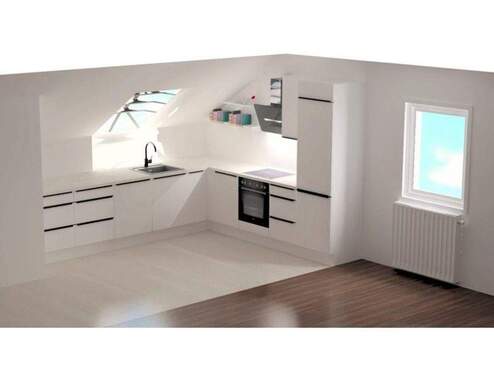 Küchenansicht Hirtenweg 17.jpg - 3 Zimmer Etagenwohnung zur Miete in Schwabach