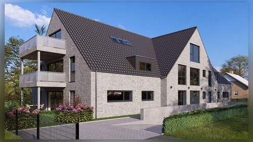 Vorderansicht - Einfahrt Tiefgarage - Etagenwohnung mit 108,30 m&sup2; in Borken zum Kaufen