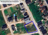 Lageplan Grundstück - Letztes Haus im Neubaugebiet: Familienfreundliches KfW-40-QNG-Einfamilienhaus in Bestlage von Gau-Algesheim · 141 m² · PV · Wärmepumpe · 2 Stellplätze