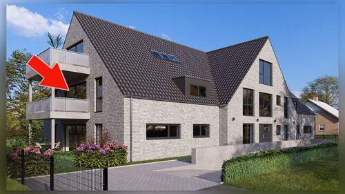 Vorderansicht - Einfahrt Tiefgarage - Etagenwohnung mit 97,10 m&sup2; in Borken zum Kaufen