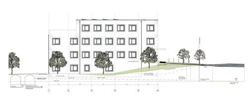 Ansicht West - #Erstbezug #Neubau #Ärztehaus #Praxisräume im 1. Obergeschoss