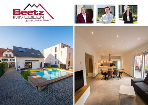 Beetz Immobilien - Traumhaftes neuwertiges Einfamilienhaus mit Pool in Reihen