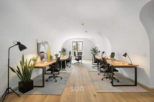 BÜROANSICHT (visualisiert) - LOFTBÜRO IM JUGENDSTIL - Stilvolles Arbeiten im Herzen Darmstadts