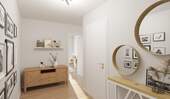 Heller und freundlicher Eingangsbereich - Komfortable Familienwohnung mit zwei Bädern, Loggia und Balkon