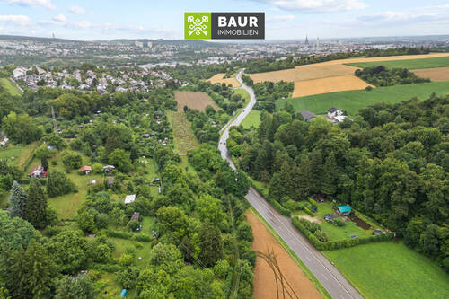Luftaufnahme - Freizeit- Gartengrundstück in Ulm Söflingen mit 2.007 m²- Ihr Rückzugsort im Grünen