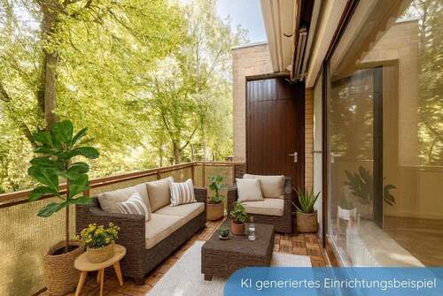 Balkon - 1-Zimmer-Wohnung mit Balkon und Einbauküche