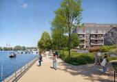Außenvisualisierung Uferpromenade - Schöne 3-Zimmer-Wohnung mit ca. 71m² samt Dusche und Balko