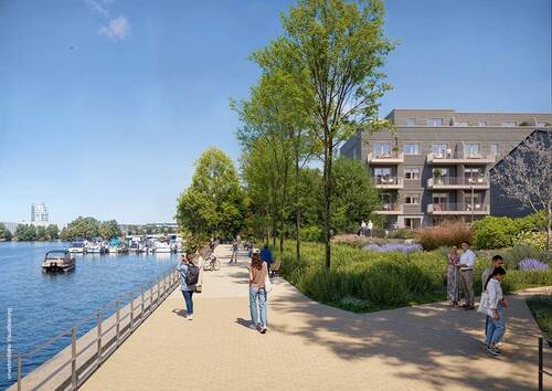 Außenvisualisierung Uferpromenade - Schöne 3-Zimmer-Wohnung mit ca. 71m² samt Dusche und Balko