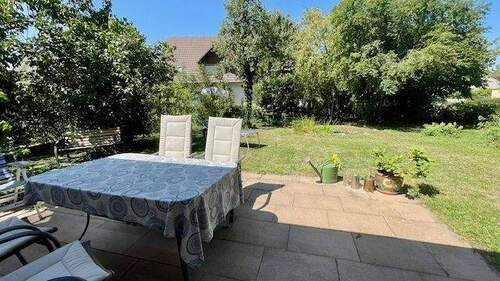 Ansicht Terasse 1 - 6 Zimmer Mehrfamilienhaus, Wohnhaus in Hartheim