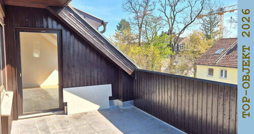 Blick ins Grün - Süd-Dachterrasse: familienfreundlich und WG-geeignet