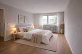 Schlafzimmer_virtuell möbliert - Etagenwohnung mit 62,70 m&sup2; in Bad Reichenhall zur Miete