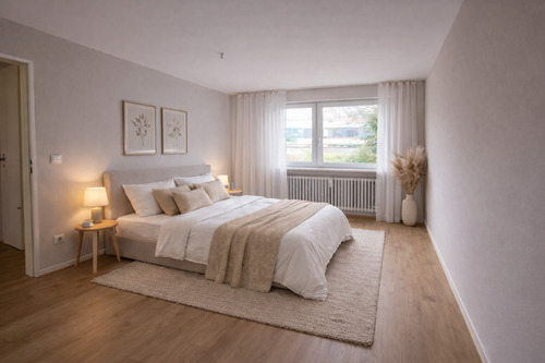 Schlafzimmer_virtuell möbliert - Etagenwohnung mit 62,70 m&sup2; in Bad Reichenhall zur Miete