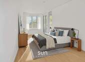 SCHLAFZIMMER STAGED - TOP-LAGE EUROPAVIERTEL_Moderne 75 m² Wohnung im PRÄDIUM_CONCIERGE-SERVICE_TG-Stpl. mit WALLBOX