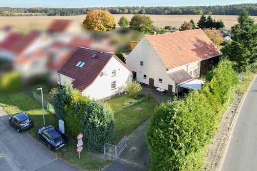 Luftaufnahme - Ein neues Zuhause inkl. Scheune mit Garten in Hohen Wangelin