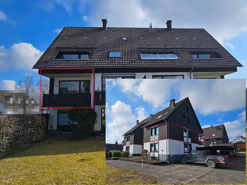 1 - Ferienvermietung möglich - Wohnung mit Stellplatz und Kellerabteil in begehrter Lage von Winterberg