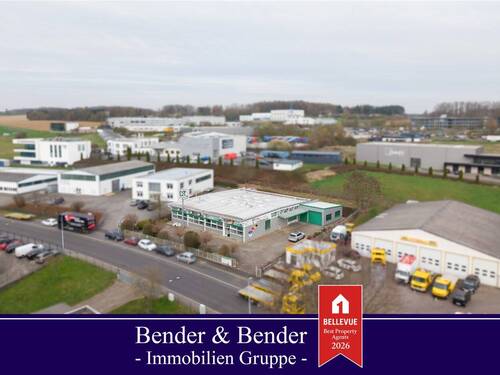Vogelperspektive - Gewerbehalle (788 m²) in Top-Lage von Montabaur - optimal für Produktion, Lager & Logistik