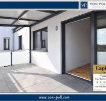 klimatisierte Dachgeschoss-Wohnung mit Sichtgebälk, großem Balkon und Aufzug - Limburgerhof