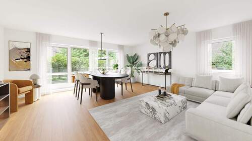 Wohn _ Esszimmer Visualisiert - + Ruhig gelegene 3-Zimmer-Wohnung in Alt-Rahlstedt +