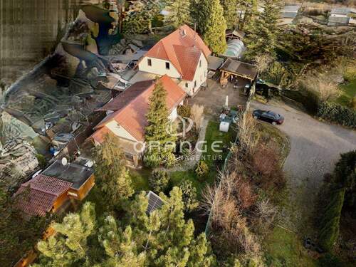 Drohnenaufnahme - 9 Zimmer Mehrfamilienhaus, Wohnhaus zum Kaufen in Leipzig- Burghausen / Rückmarsdorf
