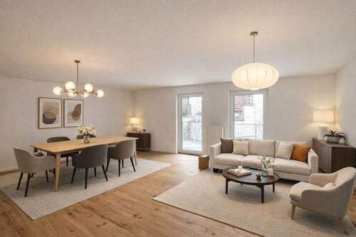 Wohnbeispiel - KL-City - Neubau-Erstbezug: Großzügige, lichtdurchflutete 3-Zimmer-Wohnung mit Balkon