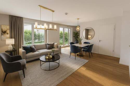 Wohnzimmer Staging - KENSINGTON - Exklusiv - 0,9 % KFW-Darlehen-Übernahme vom Voreigentümer