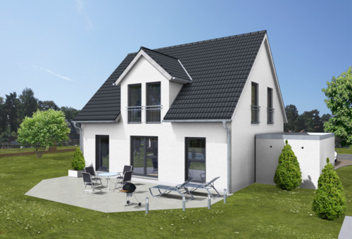 EFH Smart oK Garten Giebel Ost.png - Einfamilienhaus Neubau im Ortszentrum von Berg bei Neumarkt