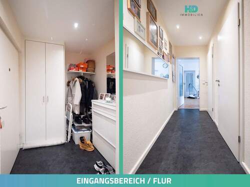 Eingangsbereich und Flur - Etagenwohnung mit 82,30 m&sup2; in Düsseldorf zum Kaufen