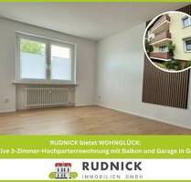 RUDNICK bietet WOHNGLÜCK: Attraktive 3-Zimmer-Hochparterrewohnung mit Balkon und Garage in Gehrden