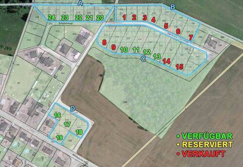 Grundstück - Baugrundstücke bei Dessau-Roßlau: 13 Parzellen von 415-882 m² einzeln oder gesamt verfügbar