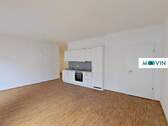 Ansicht III: Wohn- und Esszimmer mit offenem Küchenbereich - Etagenwohnung mit 83,60 m² in Saarbrücken zur Miete
