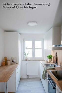 Küche - Erstbezug nach Renovierung: 3 Zimmer Wohnung in Ditzingen - Ruhig, Modern, Sofort frei