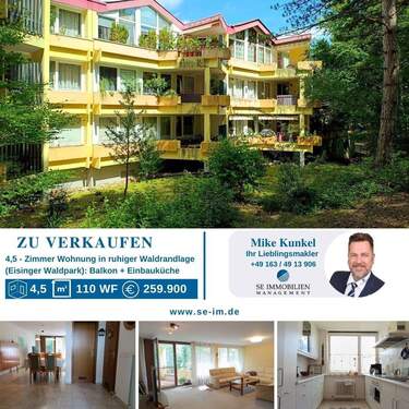 Titelbild - Wohnen im Grünen ! Familienfreundliche und großzügige Wohnung, zentral im Waldpark