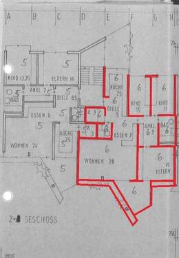 GR 2. OG links markiert - 