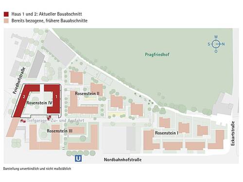 Lageplan sämtlicher Bauabschnitte - 