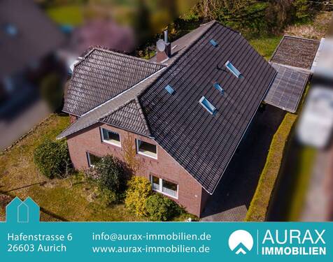 Außenaufnahme - Viel Platz für die Familie in ruhiger Wohnlage von Aurich-Haxtum - 6 Zimmer, 2 Bäder, Garage