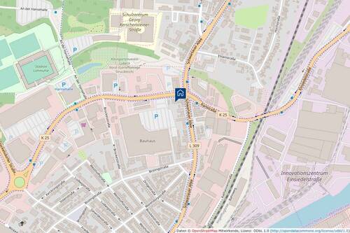 Bild aus Kartenansicht - 2 Zimmer Gewerbeobjekt (Büro, Produktion, Verkauf) in Lübeck