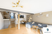 Wohnzimmer (AI) - 5 Zimmer Doppelhaushälfte zum Kaufen in Bad Sobernheim